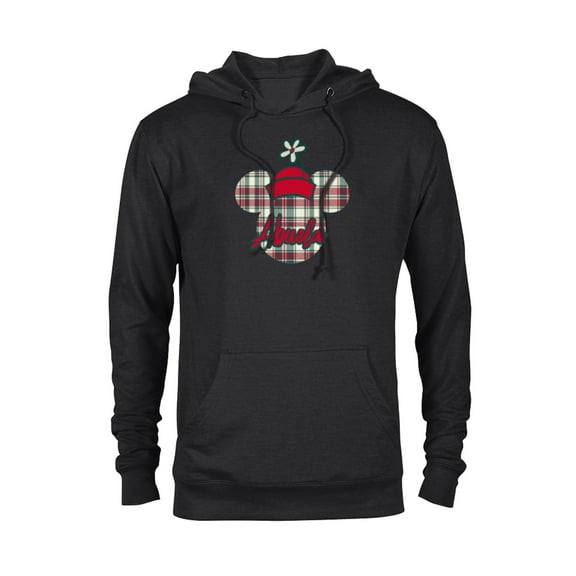 Disney Minnie Mouse Christmas Holiday Plaid for Abuela - Pullover Hoodie for Adults - Customized-Black