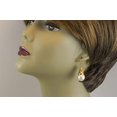 thumbnail image 5 of 14k Gold Filled White Freshwater Cultured Pearl Earrings Large Messy Goldtone Wire Wrapped Off Round Baroque With Accents Designed for Adult Women, 5 of 5
