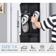 thumbnail image 3 of Organizador de zapatos MISSLO para colocar sobre la puerta, 12 bolsillos grandes de malla, 2, 3 of 7