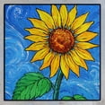 thumbnail image 3 of Cuadro sin marco de girasol de 20X20cm, pintura al óleo por números, cuadro pintado artesanal, 3 of 9