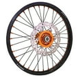 thumbnail image 1 of Warp 9 Complete Wheel Kit - Rear 18 X 2.15 Black Rim & Spokes/Orange Hub & Nipples Compatible With Gas Gas MC 125 2021, 1 of 1