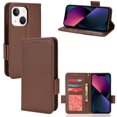 thumbnail image 1 of iPhone 13 Case , PU Leather Flip Cover Card Slots Magnetic Closure Wallet Case for iPhone 13, 1 of 5