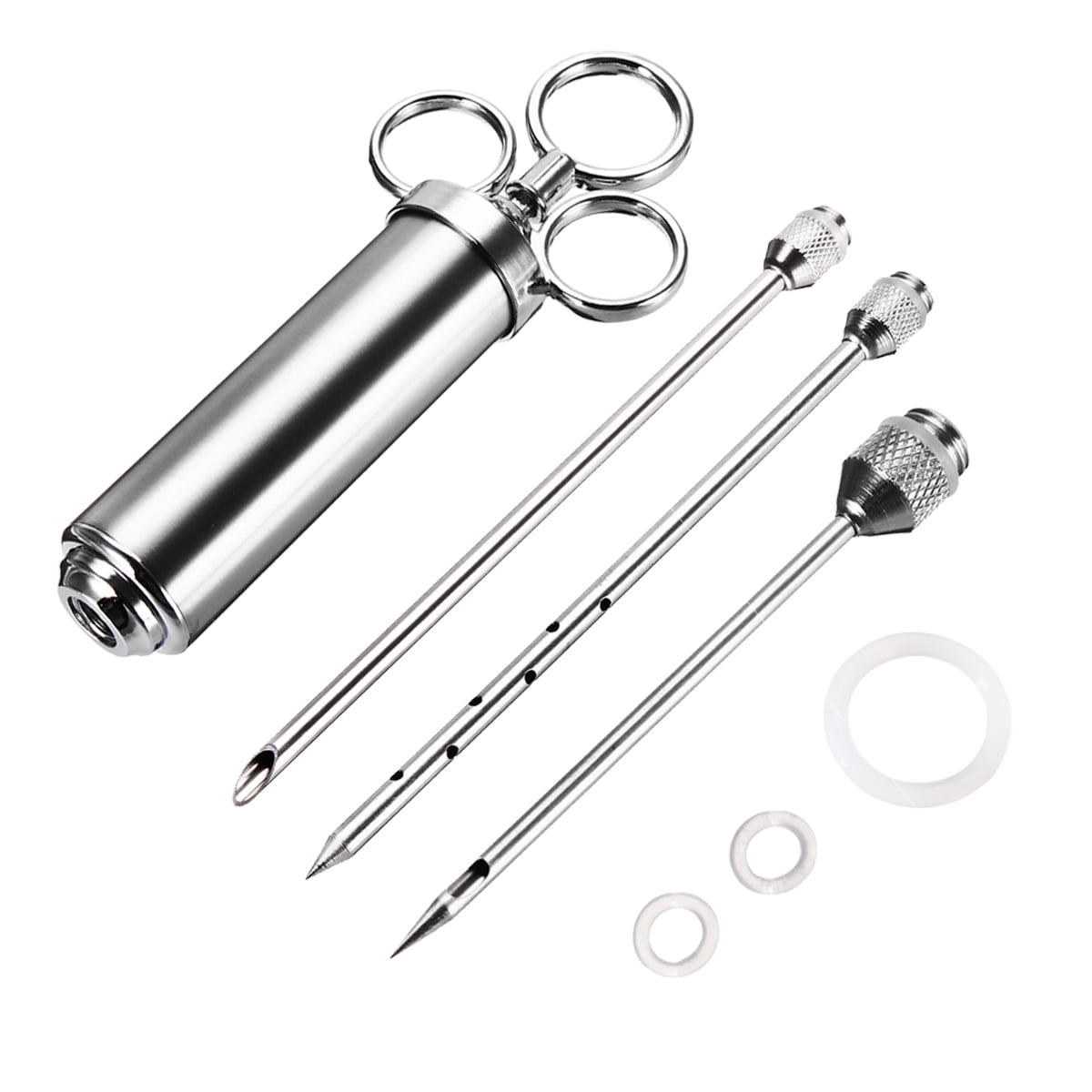 Stainless Steel Commercial Grade Meat Marinade Flavor Injector Kit with