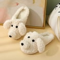 thumbnail image 5 of Plush Dog Slippers Cartoon Animal Slippers Cute for Autumn Winter Sport Supplies (White 38-39), 5 of 10