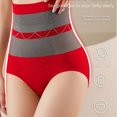 thumbnail image 5 of Odeerbi High Waisted Underwear for Women 2025 Tummy Control Comfortable Solid Color Large Size Warm Belly Hip Lift Panties Underwear Red, 5 of 8