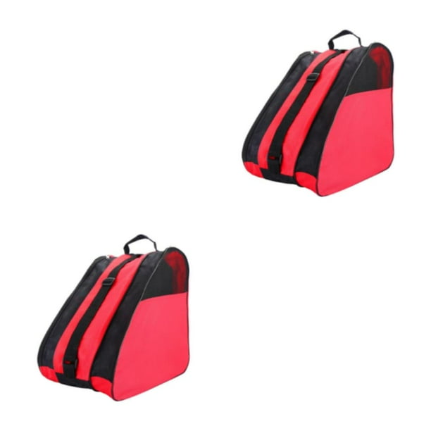 Wosthever Roller Skates Portable Bag Shoulder Strap Shoulder Kids Skating Bag Sports Rojo 2piezas