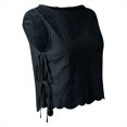 thumbnail image 6 of Gyexs Embroidery Flower Tank Tops for Women Y2K Sleeveless Square Neck Tie Up Cropped Vest Summer Outdoors Wear Blouses (Black, S), 6 of 6