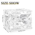 thumbnail image 3 of Ryvnso Peony Flower Bird Drawn Large Lidded Foldable Storage Baskets Cubes Boxes Lids Bin for Home, 3 of 7
