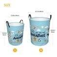 thumbnail image 5 of Daiia Let's Go on an Adventure Round Laundry Basket with Handles Thickened Waterproof Circular hamper,Dirty Clothes Storage Basket for Bedroom,Bathroom,College Dorm-Small, 5 of 8