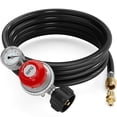 thumbnail image 1 of NUPICK Régulateur de Propane Haute Pression Réglable de 12 Pieds 30 PSI avec Indicateur de Débit de Gaz de 60 PSI&Iial;&frac14;?Régulateur de Propane avec Tuyau, 1 of 7