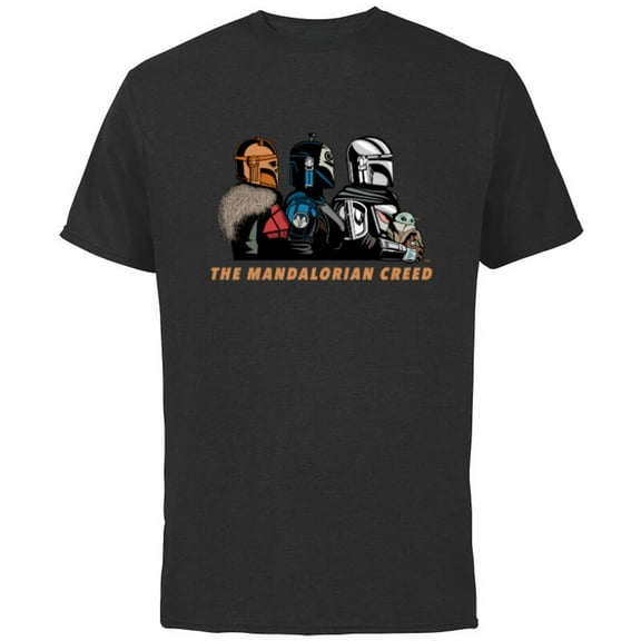 Star Wars The Mandalorian Season 3 Mandalorian Creed Grogu - Short Sleeve Cotton T-Shirt for Adults - Customized-White