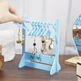 thumbnail image 3 of Earring Display Holder Acrylic Jewelry 32 Holes Mini Hanging Hanger Rack Ear Studs Clip on Organizer Storage Stand Showcase, 3 of 9