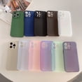 thumbnail image 4 of Funda de teléfono ultradelgada, suave, transparente y mate para iPhone 15, 16 Pro Max, i 14 Plus, 11, 13, 12 Mini, transparente, color morado oscuro, 4 of 5