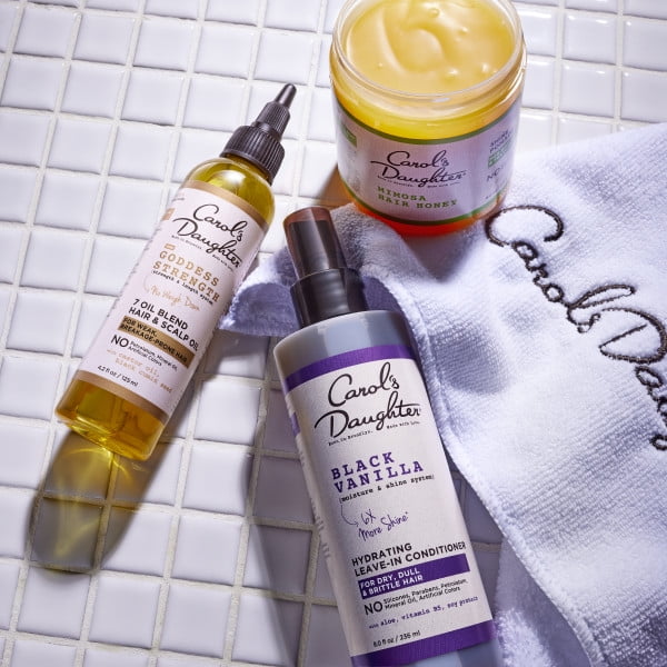 Carol’s Daughter Black Vanilla Leave in Conditioner Spray and Goddess Strength Castor Oil Hair Oil for All Hair Types