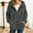 Dark Gray, variant on Women's Warm Plush Jacket Hooded Zip-up Soft Loose Fall Winter Lightweight Coat with Pockets, White XL