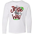 thumbnail image 3 of Inktastic Christmas Jingle All the Way with Music Notes and Holly Long Sleeve Youth T-Shirt, 3 of 5