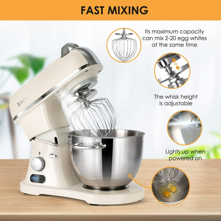 ZACME Commercial Stand Mixer 8.4QT Aluminum Die Casting 800W Motor