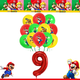 thumbnail image 3 of Nueva decoración de cumpleaños de Mario, suministros para fiestas de dibujos animados de Super Bros, vajilla desechable para niños, pegatinas, platos, globos, vasos de papel, juguetes, 3 of 5
