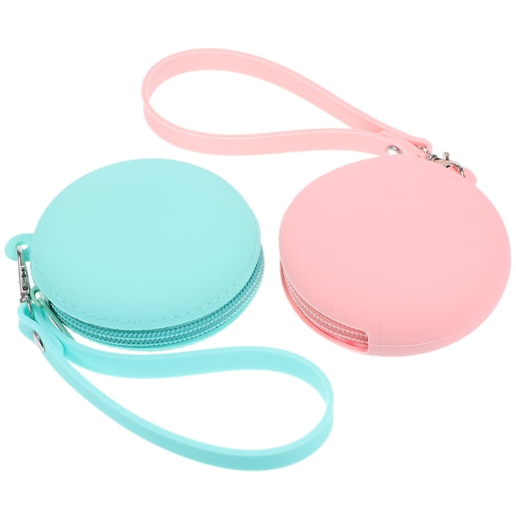 2 Pcs Earplug Storage Box Silicone Earphone Bag Earbud Pouch Plugs Zipper Headphone Case Child