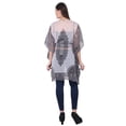thumbnail image 3 of Chiffon Kaftan Tunic Kimono Sleeve Caftan Ladies Summer Evening Short Top Dress - Black, 3 of 3