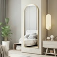 thumbnail image 4 of NISHCON 71"x30" Framed Full Length Mirror Standing Mirror Arch Floor Mirror, Oversized Full Body Mirror, Gold, 4 of 9