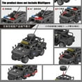 thumbnail image 4 of TBS Assault Team Military Hummer Jeep Armored Vehicle Building Block Model Army Mini Soldier Transport Chariot Toys Kit Gift, 4 of 9