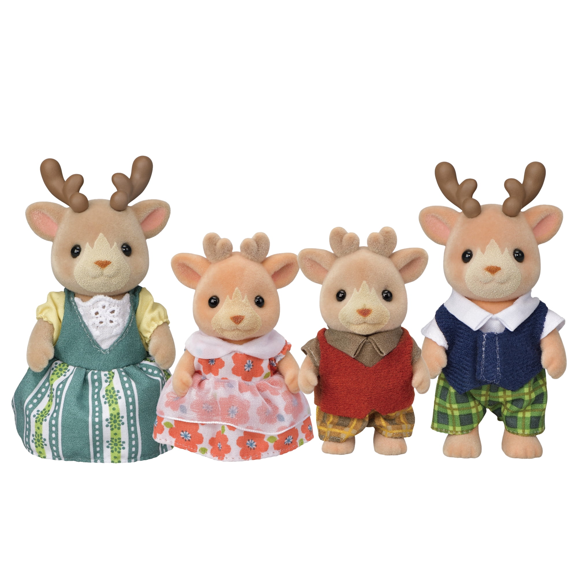 Calico Critters Reindeer Family, Set of 4 Collectible Doll Figures