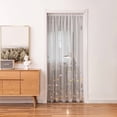 thumbnail image 1 of Curtains and Drapes, Rod Pocket & Back Tab semitransparent with Light Through Vertical Window Treatments for Sliding Glass Door & Living Room (Include Telescopic Rod), 1 of 5