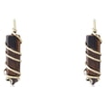 thumbnail image 4 of yingyy Wire Wrapped Charm Hanging Pendant Colorful Exquisite Crystal Crafting Necklace Keychains Earrings Accessories Brown 2Set, 4 of 6