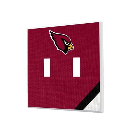 Arizona Cardinals Diagonal Stripe Double Toggle Light Switch Plate