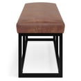thumbnail image 6 of Simpli Home Reynolds Ottoman Bench In Distressed Saddle Brown Faux Leather, 6 of 11