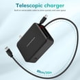 thumbnail image 4 of Cargador MQOUNY para iPhone 16 Cargador de pared retráctil de 62 W, 4 of 7