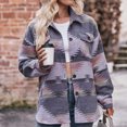 thumbnail image 2 of Autumn and Winter Plaid Jackets for Womens 2024 Plus Size Long Sleeve Turndown Collar Round-Neck Button Casual Elastic Comfy Blouse Shirts, 2 of 3