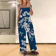thumbnail image 4 of Nrmvnmi Women 2024 Summer Fashion Overalls Hippie Jumpsuits Floral Printed Spaghetti Strap Cute Romper Plus Size Bib Overall Mothers Day Gifts For Her, 4 of 7