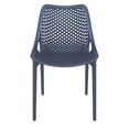thumbnail image 3 of Luxury Commercial Living 32.25" Gray Stackable Outdoor Patio Dining Chair, 3 of 8