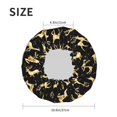 thumbnail image 4 of Kdxio Elegant Gold Moose Print Shower Cap for Women,Elastic and Reusable,Double Waterproof Layers Bathing Hat, 4 of 6