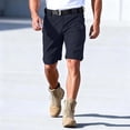 thumbnail image 2 of YLSDY Cargo Shorts for Men Waterproof Outdoors Work Shorts Knee Length Baggy Elastic Waist Hiking Shorts with Pockets Black M, 2 of 9