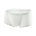 thumbnail image 2 of Jinhomg Male Boxer Briefs Stretch Comfy Underwear Men Lightweight Breathable Basic Solid Panties Short Leg Comfortable Trunks Underwear 90 off Deals White L, 2 of 4