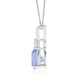 thumbnail image 2 of ANGARA Natural Trillion 1.8 ct Tanzanite Solitaire Pendant with Diamond in 14K White Gold for Women (Size-8mm) | December Birthstone, Anniversary, Jewelry Gift for Women | Natural Tanzanite Necklace, 2 of 9