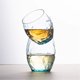 thumbnail image 5 of Vaso de cristal texturizado azul, 400/500 ml, gran capacidad, sin tallo., 5 of 6