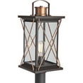 thumbnail image 1 of Progress Canada Barlowe 1-Light Outdoor Post Lantern in Bronze, 20" High, 1 of 2