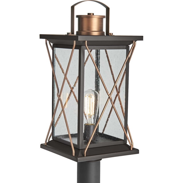 Progress Canada Barlowe 1-Light Outdoor Post Lantern in Bronze, 20" High