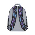 thumbnail image 3 of Butterfly and Blue Purple Black Pattern Backpack for School, Cute School Bag with Adjustable Shoulder Straps and Padded Back, 15.3"x11"x6.7", 3 of 5
