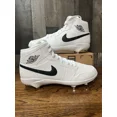 thumbnail image 1 of Ni - ke Ni - ke Air Jordan 1 Retro MCS White Black Baseball Cleats AV5354-100 Men's Size 15, 1 of 5