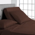 thumbnail image 2 of 1000 TC Queen 32" Egyptian Cotton 4 Piece Top Split Flex Sheet Set for Adjustable Bed Soft & Smooth Fits up to 12 Inch Deep Pocket (1 Flat,1 Fitted Sheet & 2 Pillowcase, Chocolate), 2 of 6