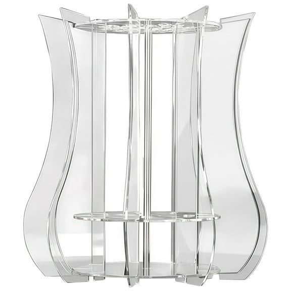 Compatible Acrylic Flower Vase Puzzle, Elegant Curved Design, Holds 32 Flowers, Easy to Assemble,Quality and Stylish for Home Decoration