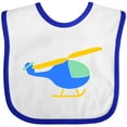 thumbnail image 3 of Inktastic Blue Helicopter Boys or Girls Baby Bib, 3 of 4