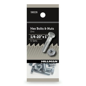 Hillman Hex Bolts and Nuts, Grade 2 Steel, Zinc, New, 5/16-18