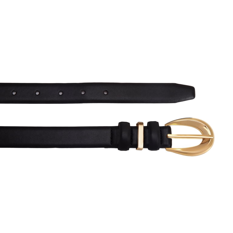 Fianmy Women Skinny Leather Belt with Gold Buckle, Ladies  Faux Leather Belt with Gold Buckle for Women\'s Jeans main image 1