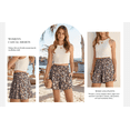 thumbnail image 3 of ANRABESS Shorts for Women Summer Casual High Smocked Waist Wide Leg Lounge Comfy Baggy Shorts 2026 Beach Vacation Clothes Floral Navy Blue Pink X-Large, 3 of 12